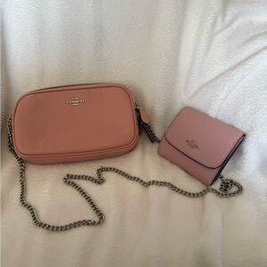 Coach Blush Crossbody Bag and Wallet Duo